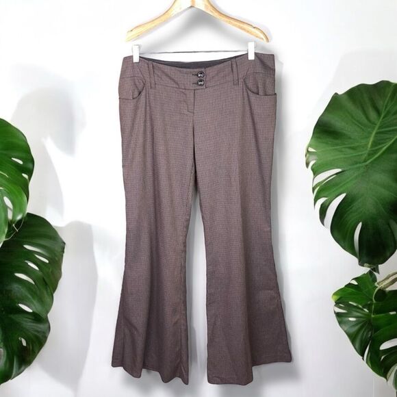 🆕 Mariagrazia Panizzi Plaid Wide Leg Flare Pants Made in Italy - Picture 5 of 11